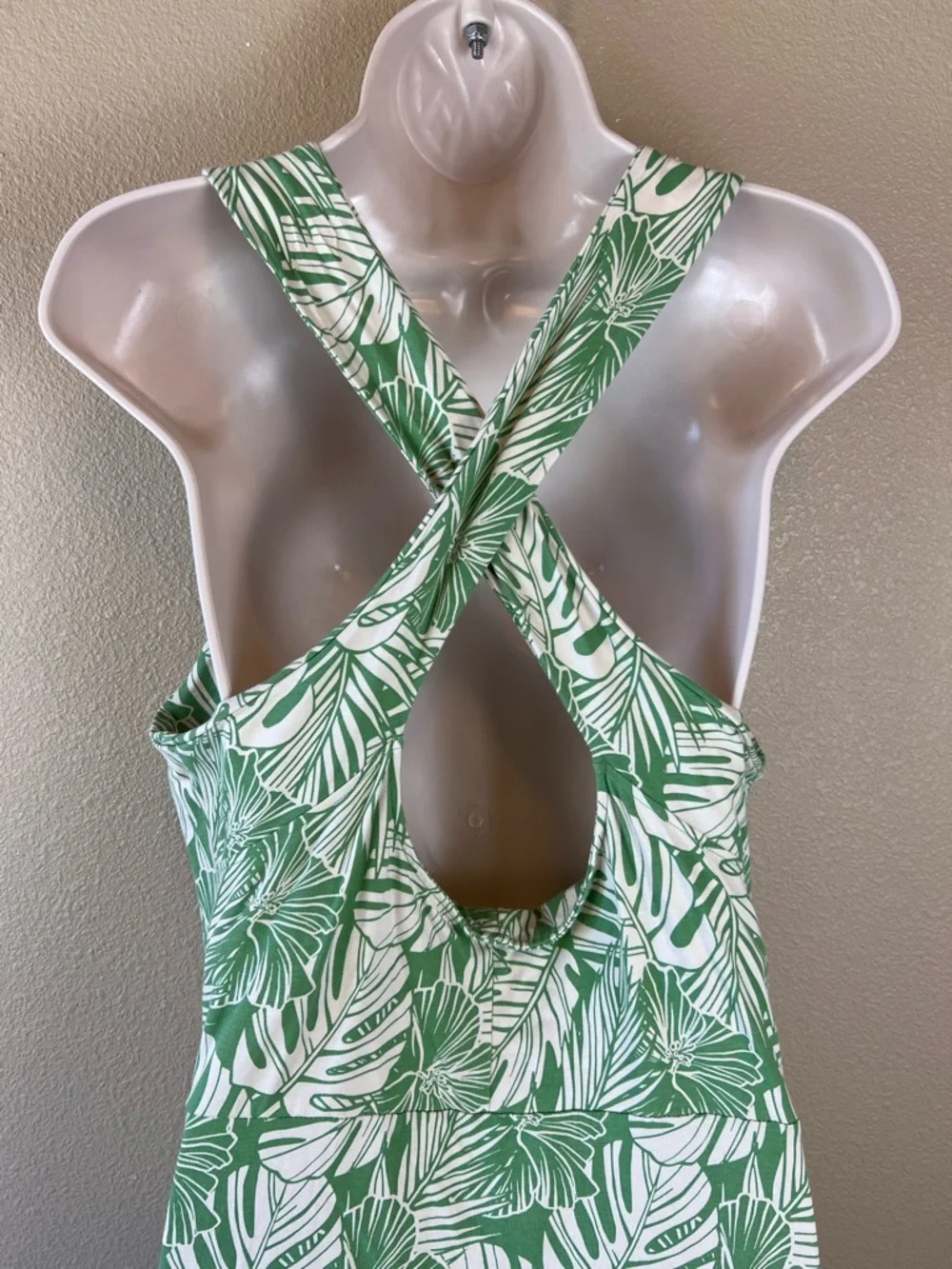 pact jade palms open back fit & flare maxi dress - Picture 13 of 16